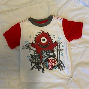 Boys 3t monster drummer tee